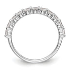14k White Gold 1 carat Lab Grown Diamond VS/SI+ G+ Eleven Stone Complete Band