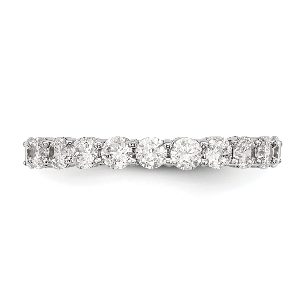 14k White Gold 1 carat Lab Grown Diamond VS/SI+ G+ Eleven Stone Complete Band