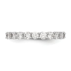 14k White Gold 1 carat Lab Grown Diamond VS/SI+ G+ Eleven Stone Complete Band