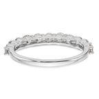 14k White Gold 1 carat Lab Grown Diamond VS/SI+ G+ Eleven Stone Complete Band