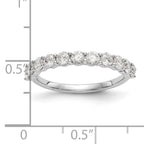 14k White Gold 1 carat Lab Grown Diamond VS/SI+ G+ Eleven Stone Complete Band