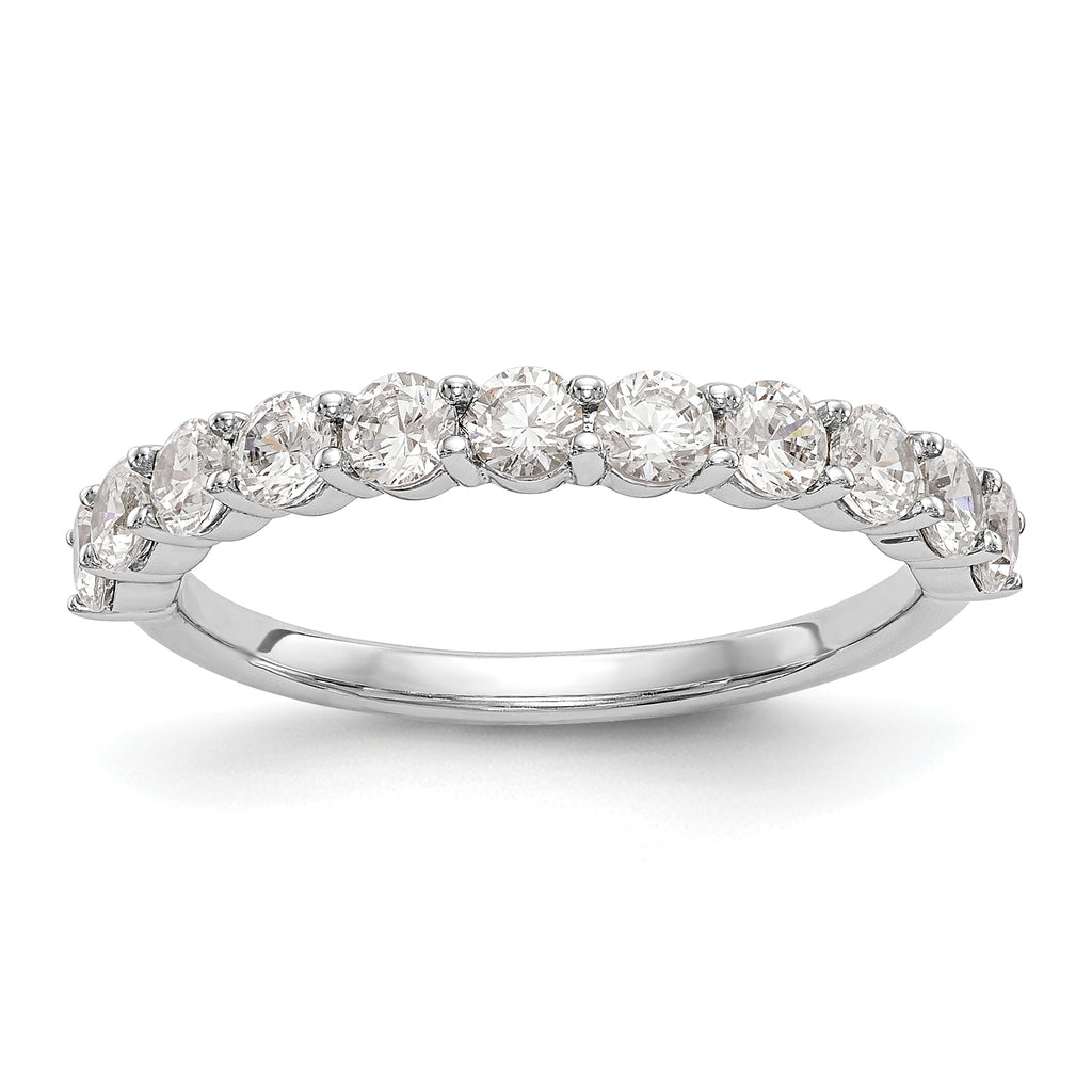 14k White Gold 1 carat Lab Grown Diamond VS/SI+ G+ Eleven Stone Complete Band