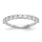 14k White Gold 1 carat Lab Grown Diamond VS/SI+ G+ Eleven Stone Complete Band