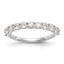 14k White Gold 1 carat Lab Grown Diamond VS/SI+ G+ Eleven Stone Complete Band