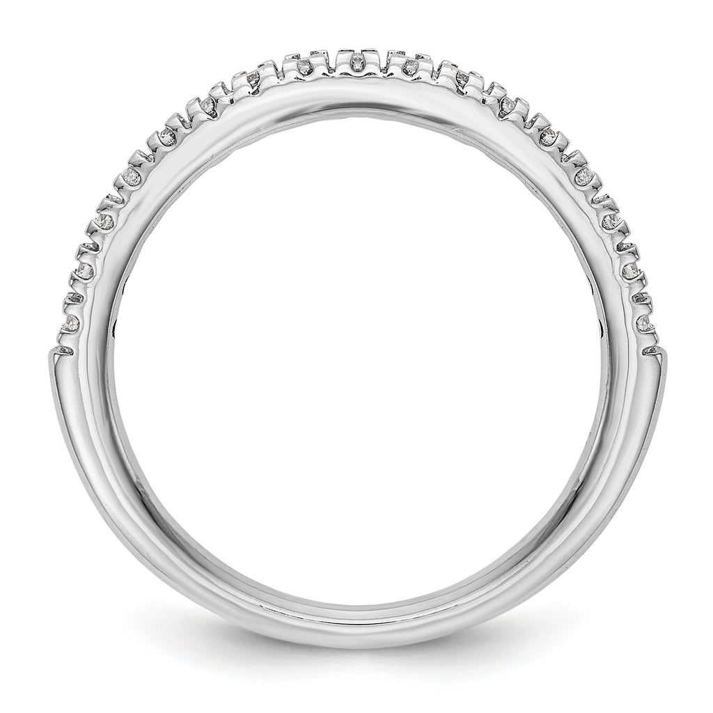 14k White Gold 1/4 carat Lab Grown Diamond VS/SI+ G+ Complete Band