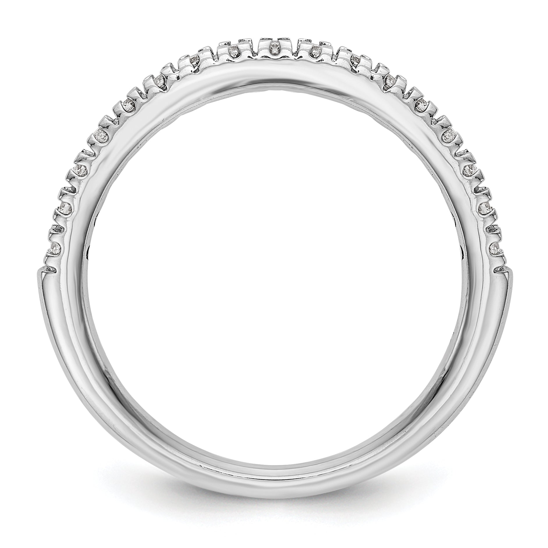 14k White Gold 1/4 carat Lab Grown Diamond VS/SI+ G+ Complete Band