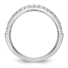 14k White Gold 1/4 carat Lab Grown Diamond VS/SI+ G+ Complete Band