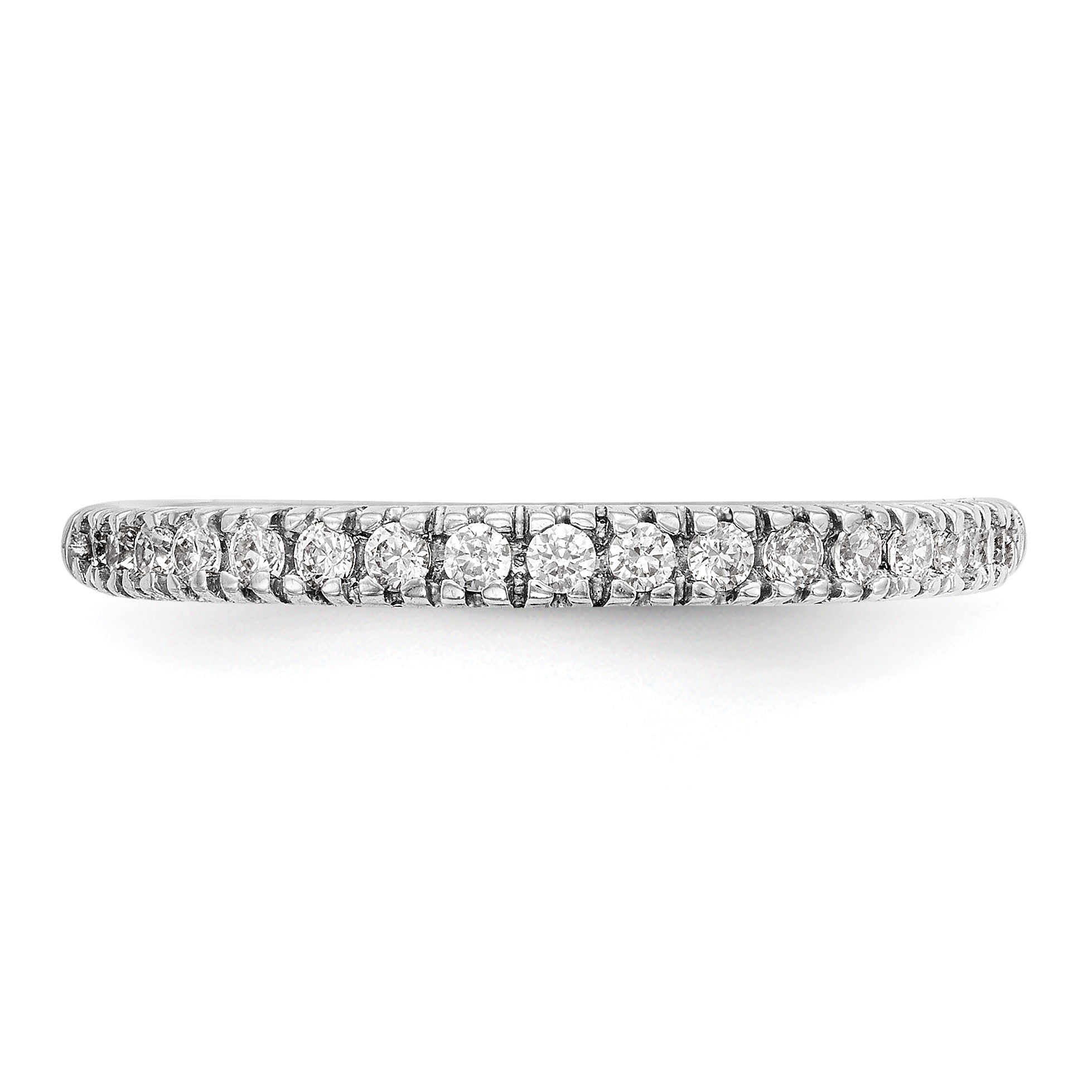 14k White Gold 1/4 carat Lab Grown Diamond VS/SI+ G+ Complete Band