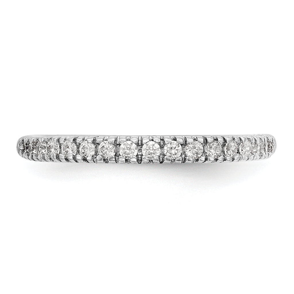 14k White Gold 1/4 carat Lab Grown Diamond VS/SI+ G+ Complete Band