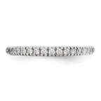 14k White Gold 1/4 carat Lab Grown Diamond VS/SI+ G+ Complete Band