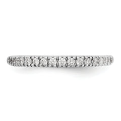 14k White Gold 1/4 carat Lab Grown Diamond VS/SI+ G+ Complete Band
