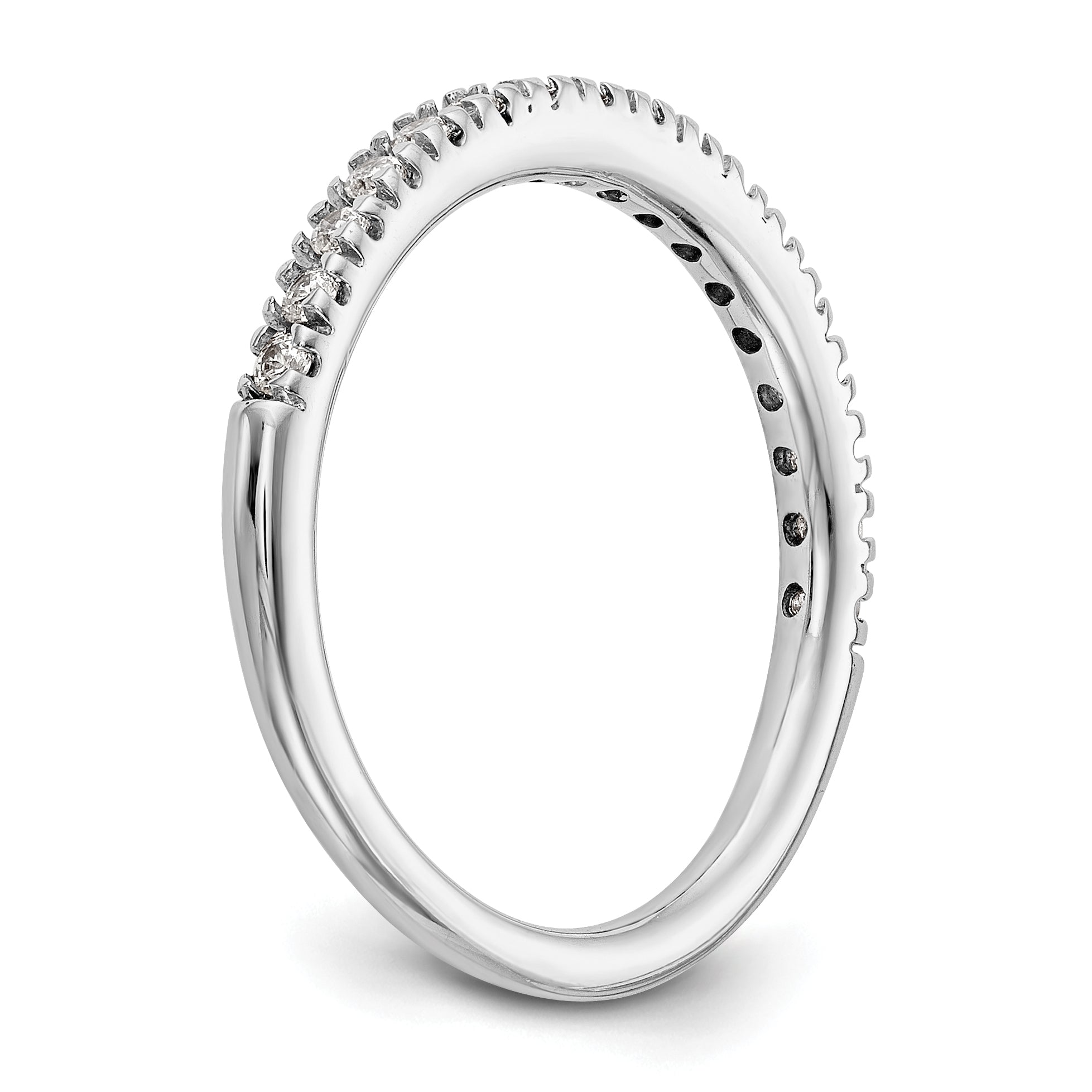 14k White Gold 1/4 carat Lab Grown Diamond VS/SI+ G+ Complete Band