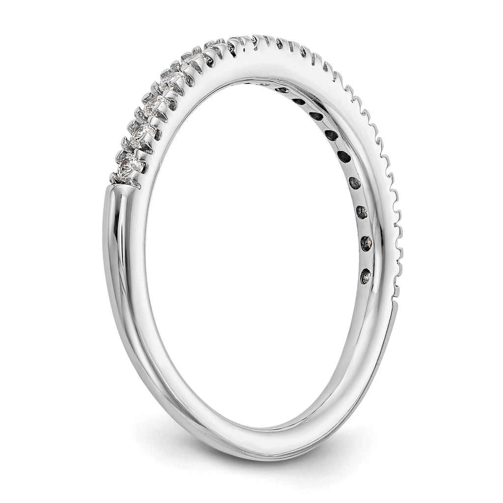 14k White Gold 1/4 carat Lab Grown Diamond VS/SI+ G+ Complete Band
