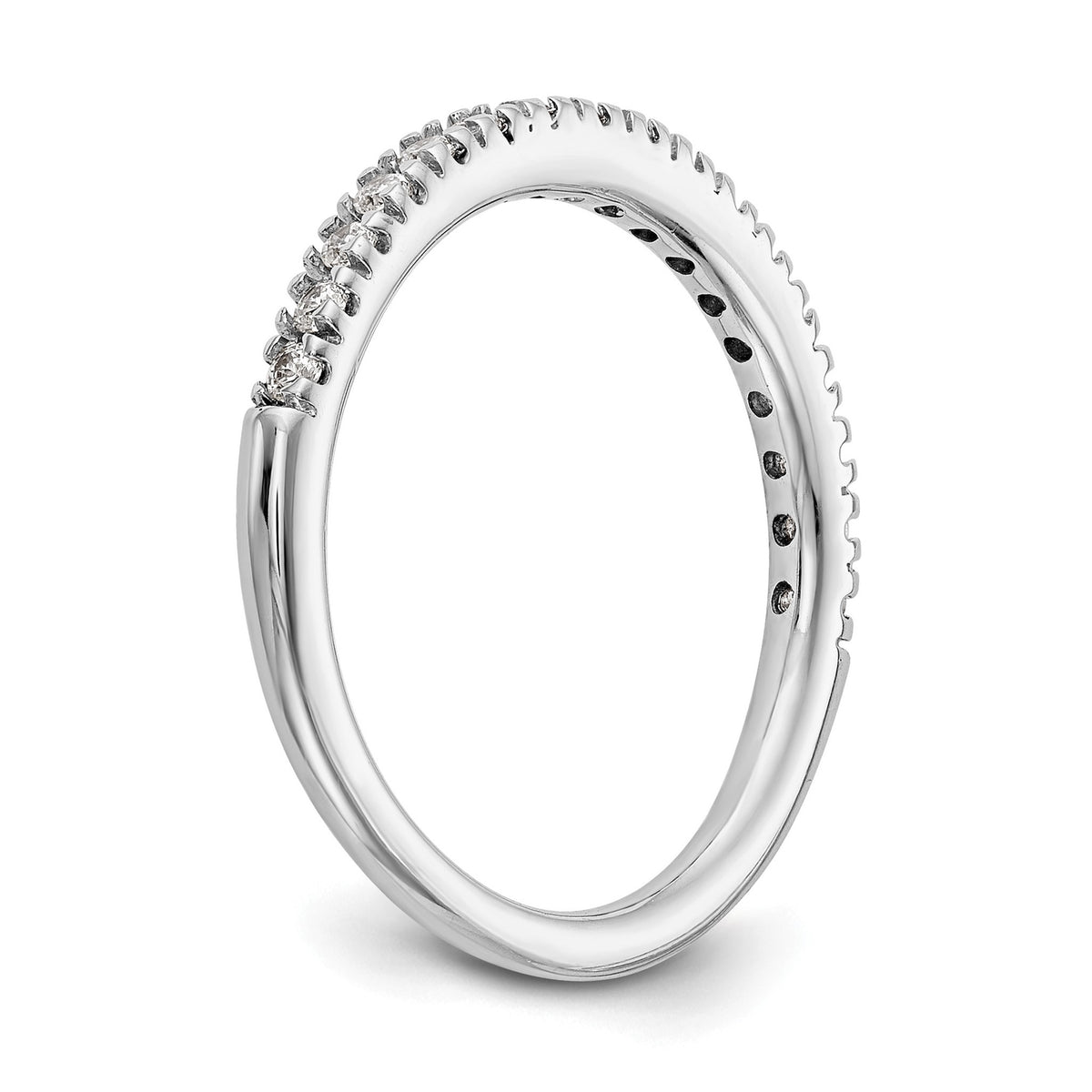 Lab-Grown Diamond Wedding Band in 14K White Gold, 2.2mm (1/4 ct. tw.), Size 7 - Sophia Jewelers