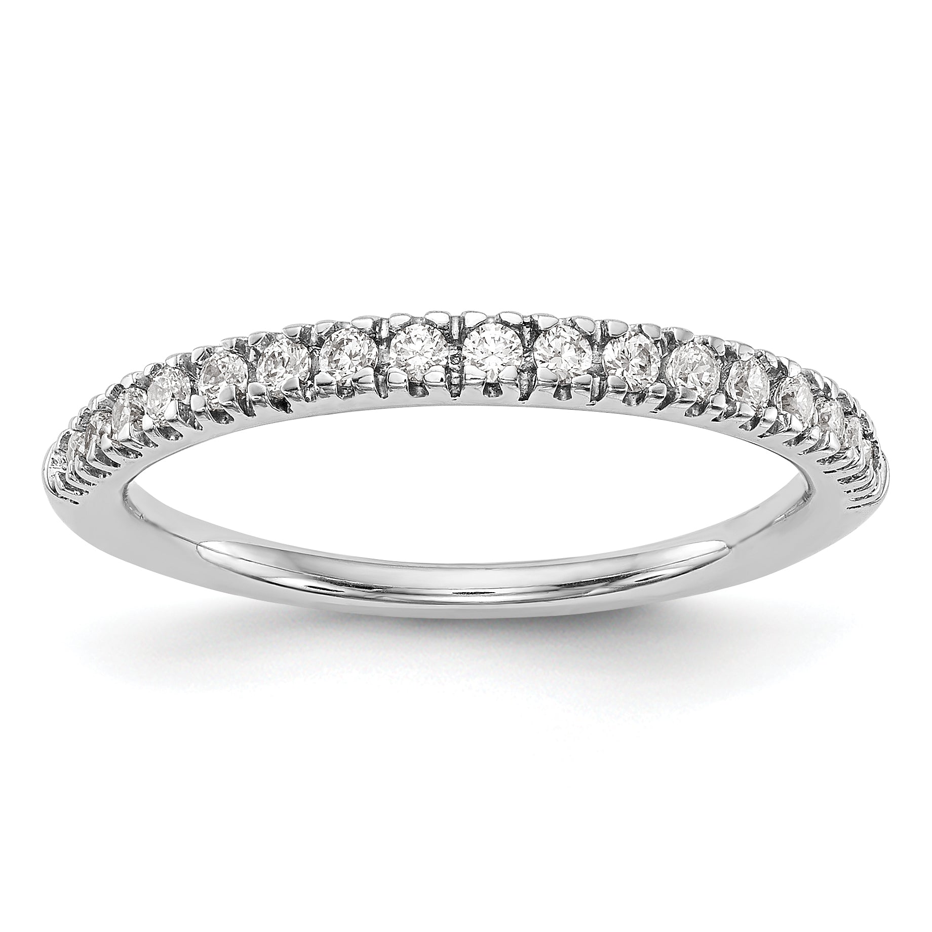 14k White Gold 1/4 carat Lab Grown Diamond VS/SI+ G+ Complete Band