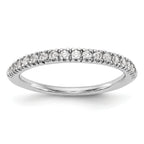 14k White Gold 1/4 carat Lab Grown Diamond VS/SI+ G+ Complete Band