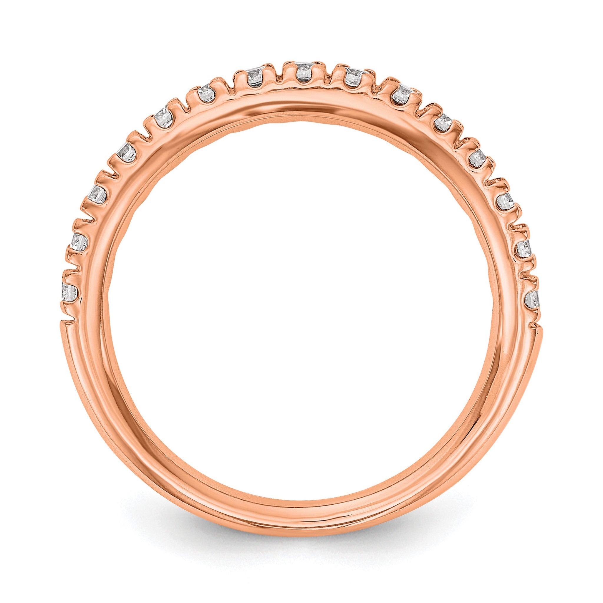 Lab-Grown Diamond Wedding Band in 14K Rose Gold, 2.8mm (1/2 ct. tw.), Size 7 Secondary image