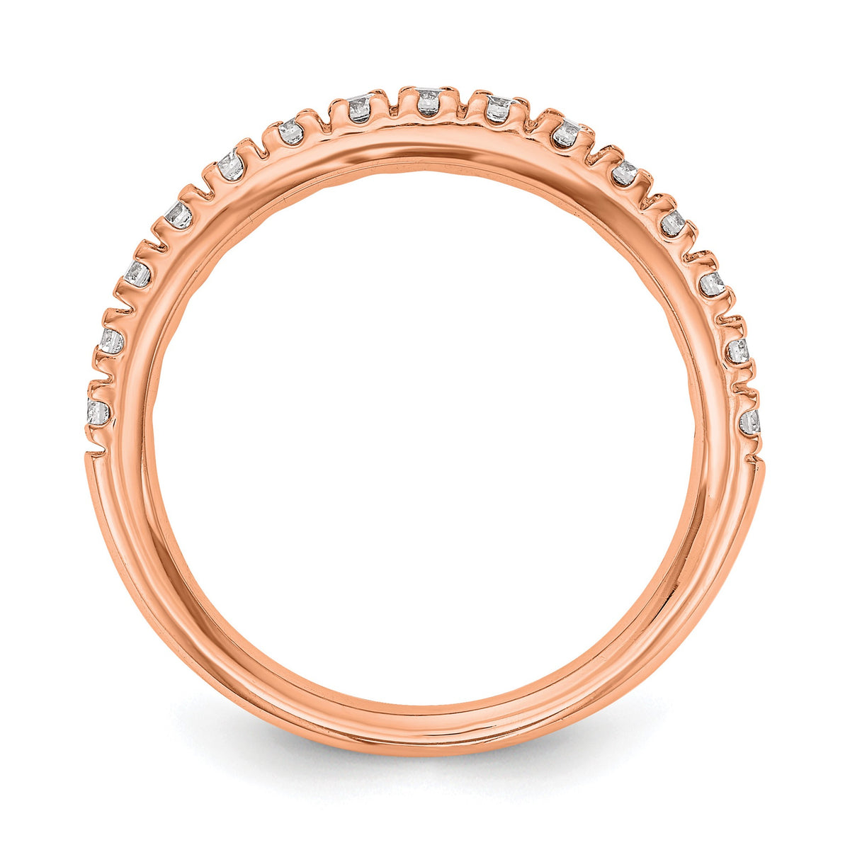 Lab-Grown Diamond Wedding Band in 14K Rose Gold, 2.8mm (1/2 ct. tw.), Size 7 - Sophia Jewelers