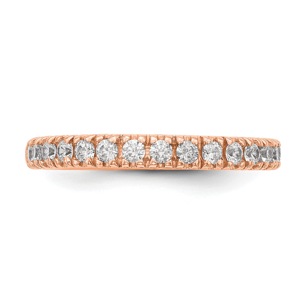Lab-Grown Diamond Wedding Band in 14K Rose Gold, 2.8mm (1/2 ct. tw.), Size 7 - Sophia Jewelers