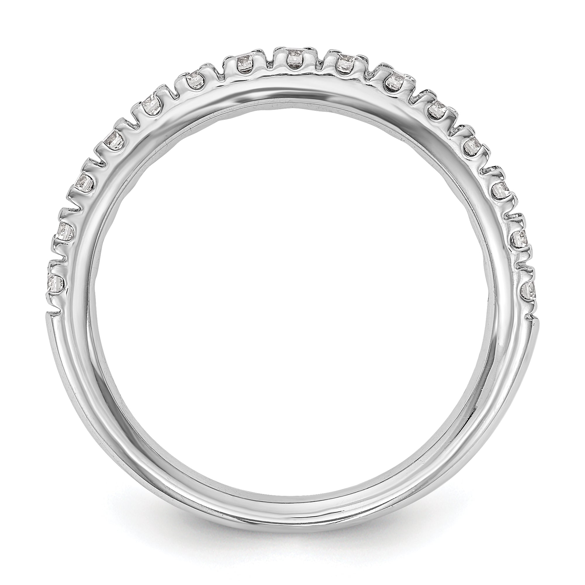 14k White Gold 1/2 carat Lab Grown Diamond VS/SI+ G+ Complete Band