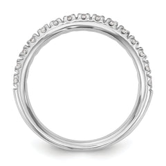 14k White Gold 1/2 carat Lab Grown Diamond VS/SI+ G+ Complete Band