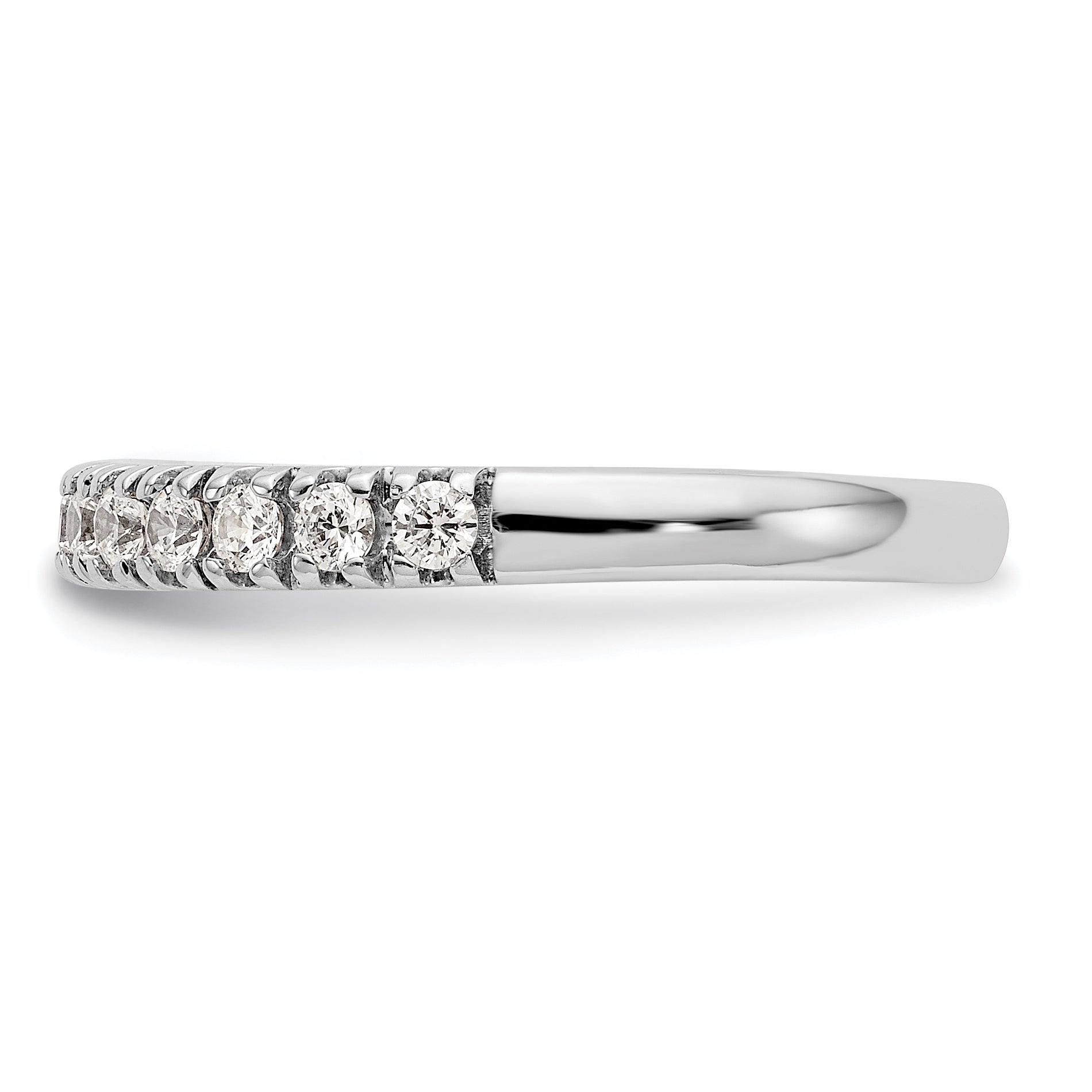 14k White Gold 1/2 carat Lab Grown Diamond VS/SI+ G+ Complete Band