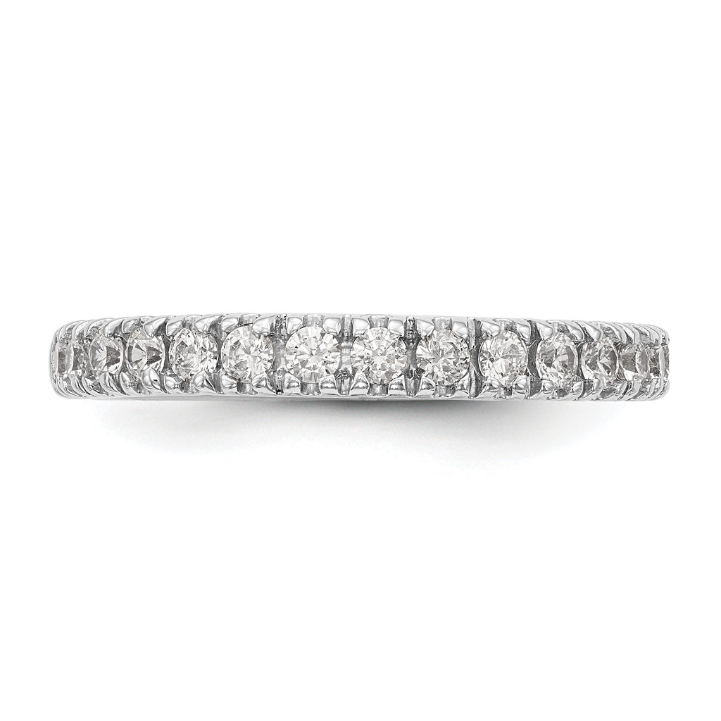 14k White Gold 1/2 carat Lab Grown Diamond VS/SI+ G+ Complete Band
