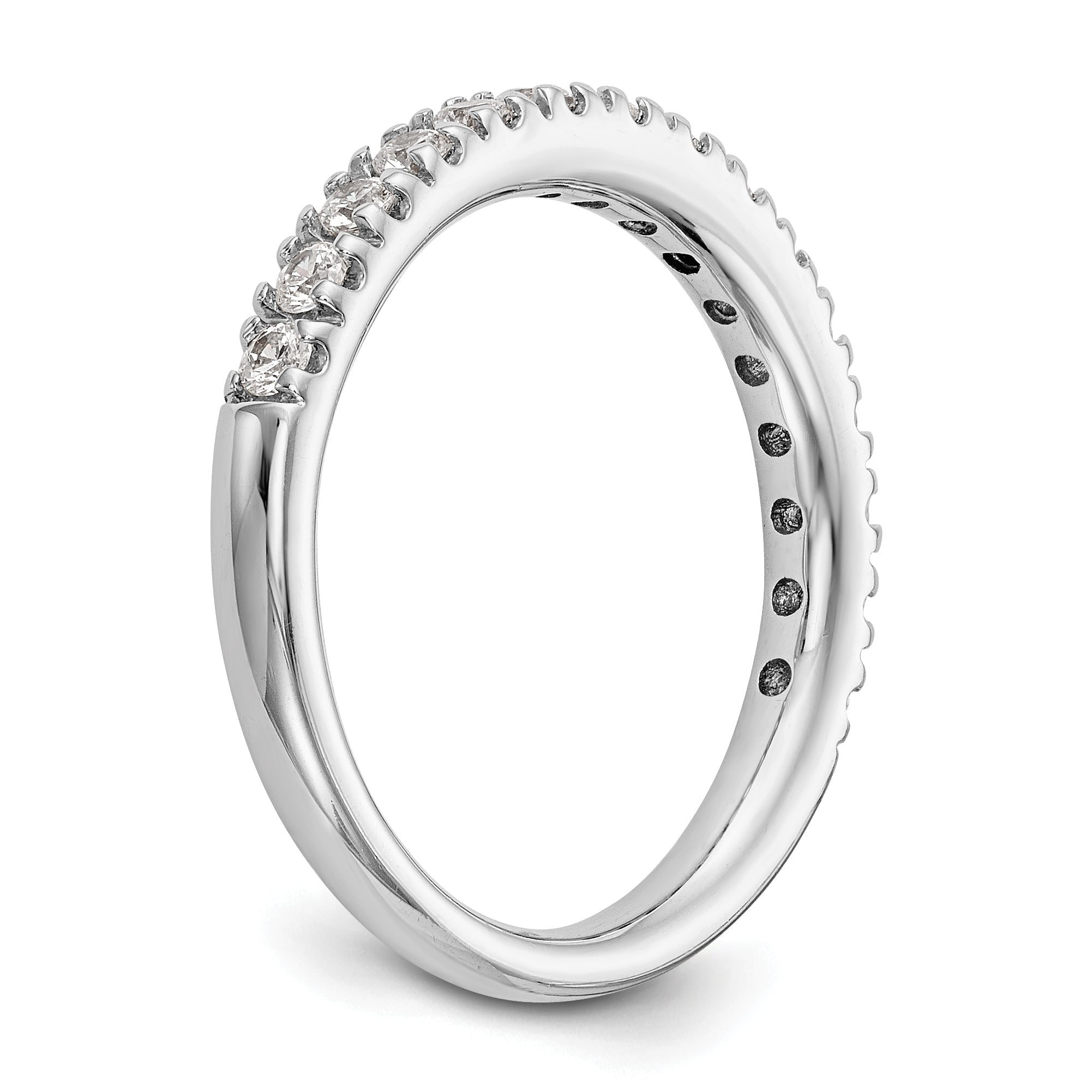 14k White Gold 1/2 carat Lab Grown Diamond VS/SI+ G+ Complete Band