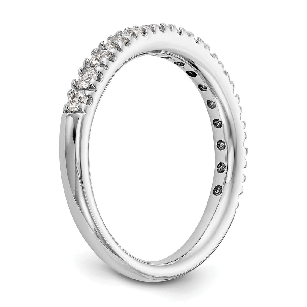 14k White Gold 1/2 carat Lab Grown Diamond VS/SI+ G+ Complete Band