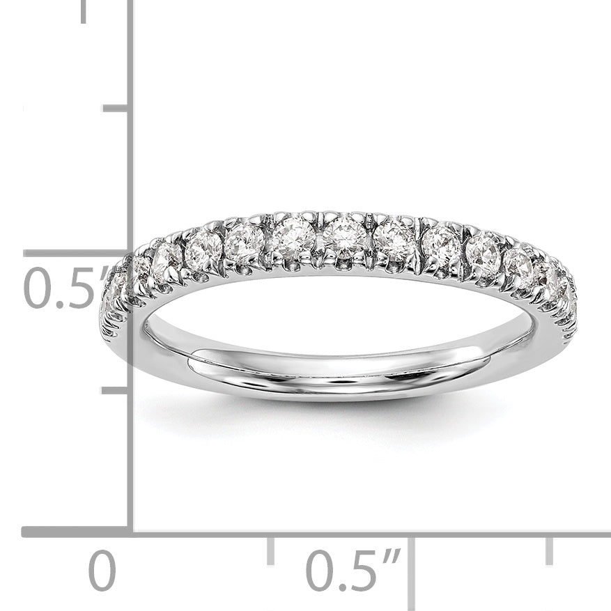 14k White Gold 1/2 carat Lab Grown Diamond VS/SI+ G+ Complete Band