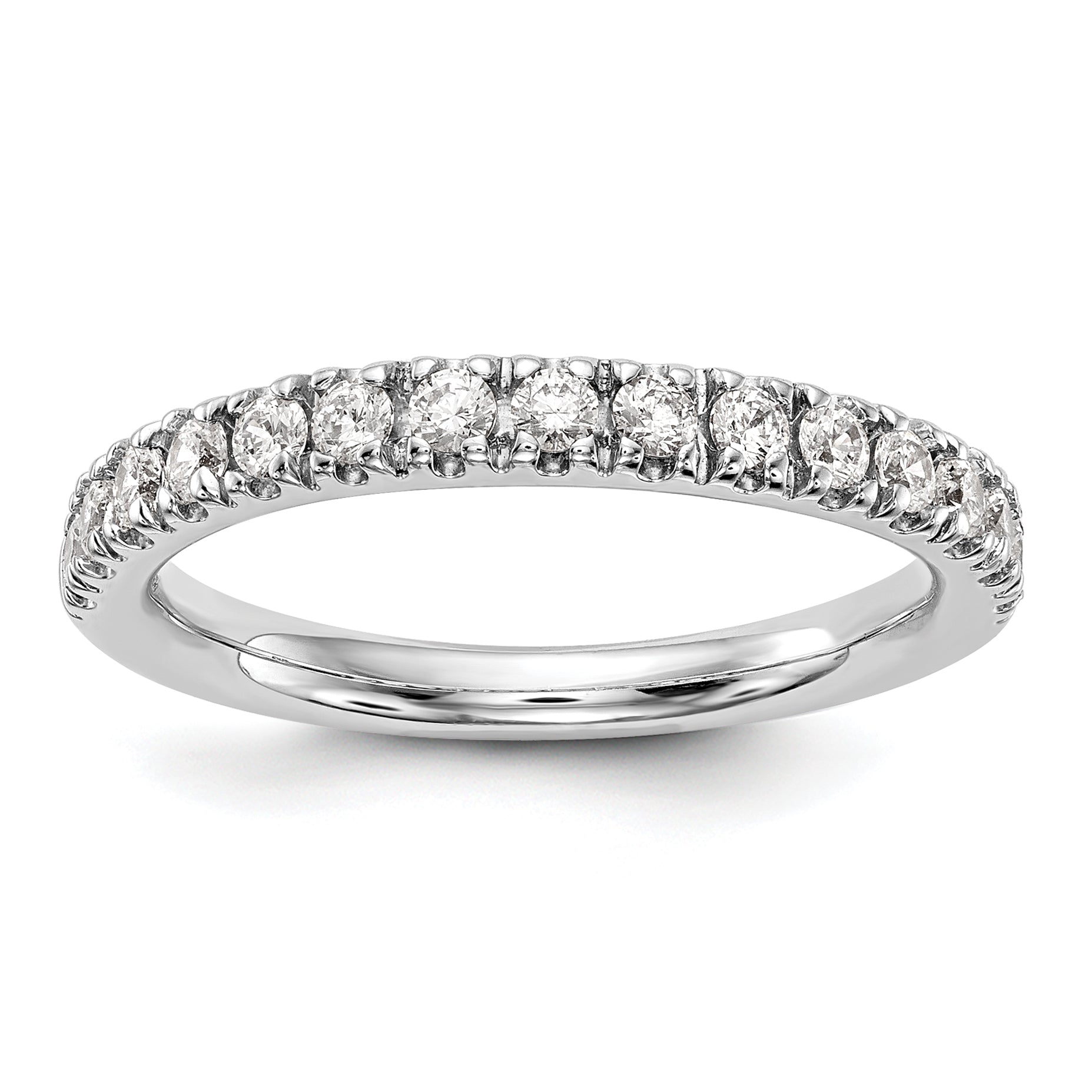 14k White Gold 1/2 carat Lab Grown Diamond VS/SI+ G+ Complete Band