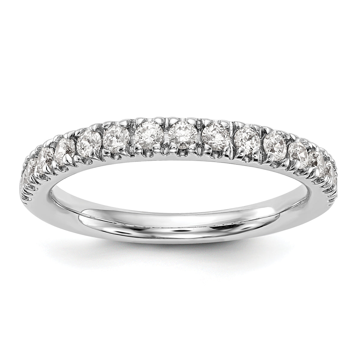 14k White Gold 1/2 carat Lab Grown Diamond VS/SI+ G+ Complete Band