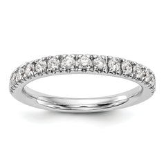 14k White Gold 1/2 carat Lab Grown Diamond VS/SI+ G+ Complete Band