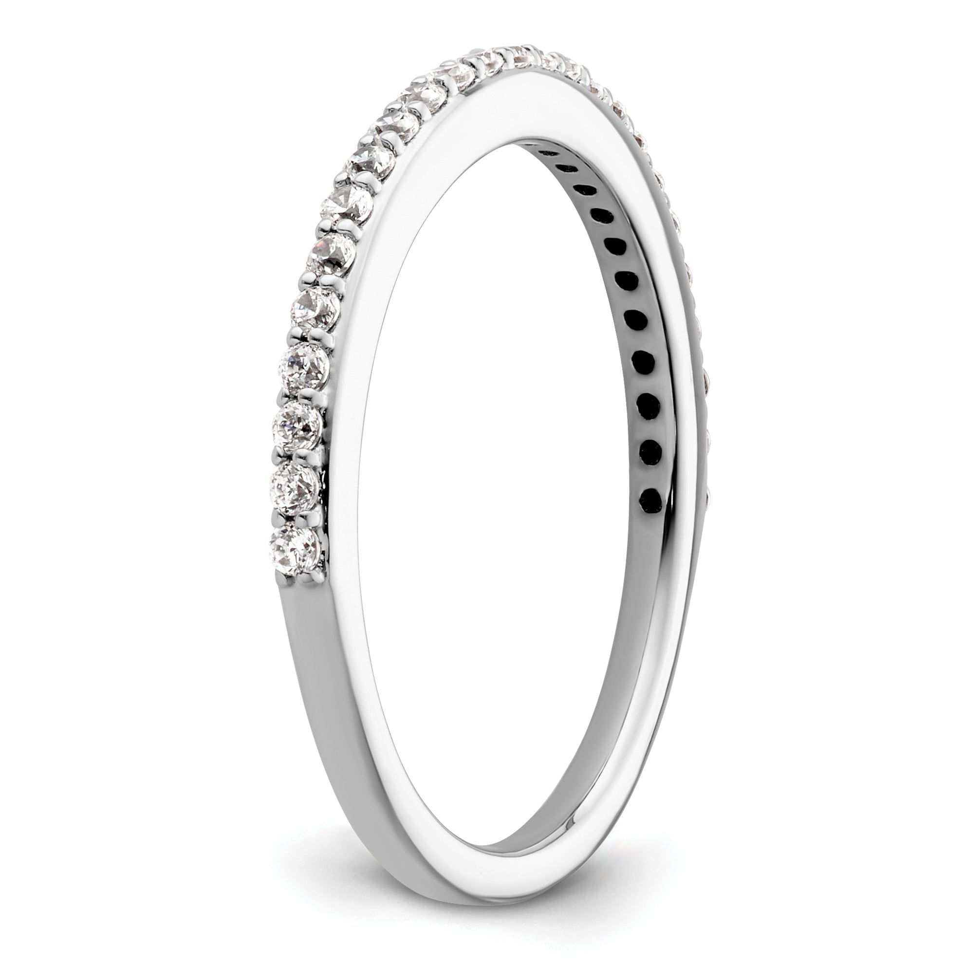 14K White Gold Lab Grown Diamond VS/SI+ G+ Band