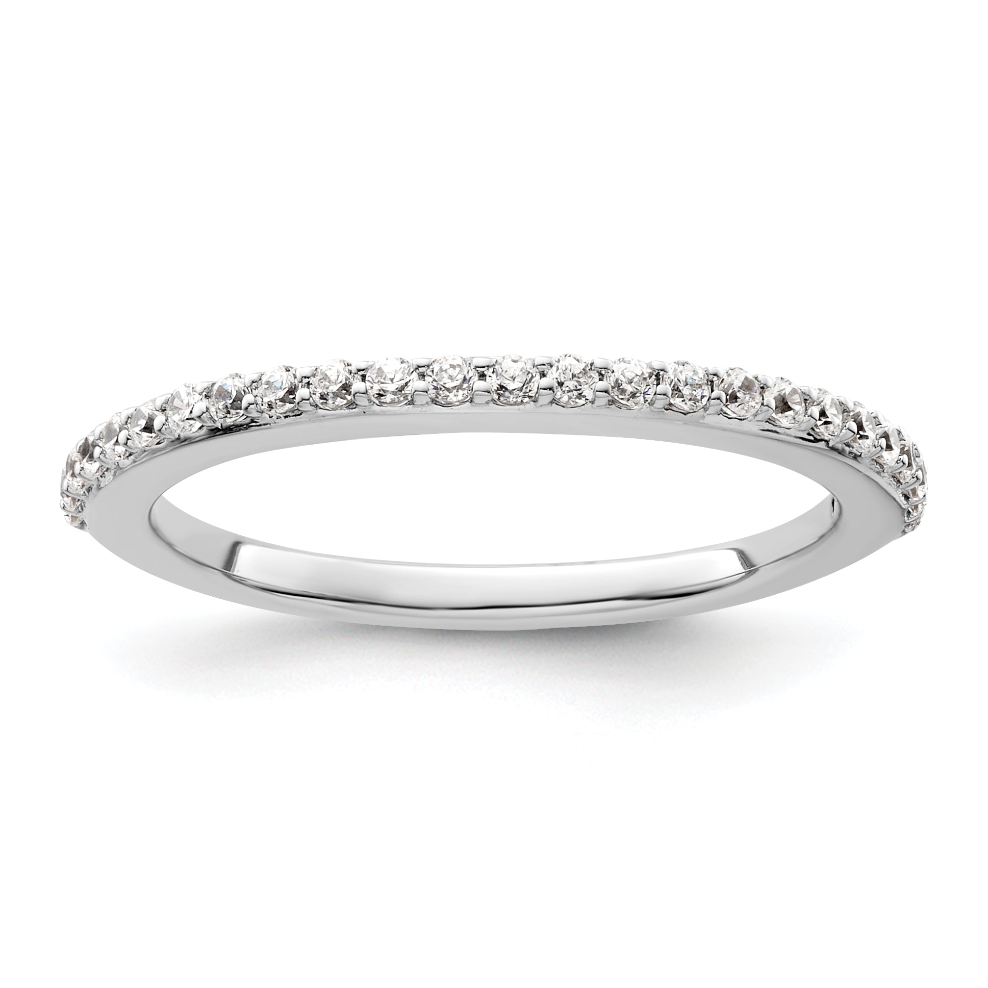 14K White Gold Lab Grown Diamond VS/SI+ G+ Band