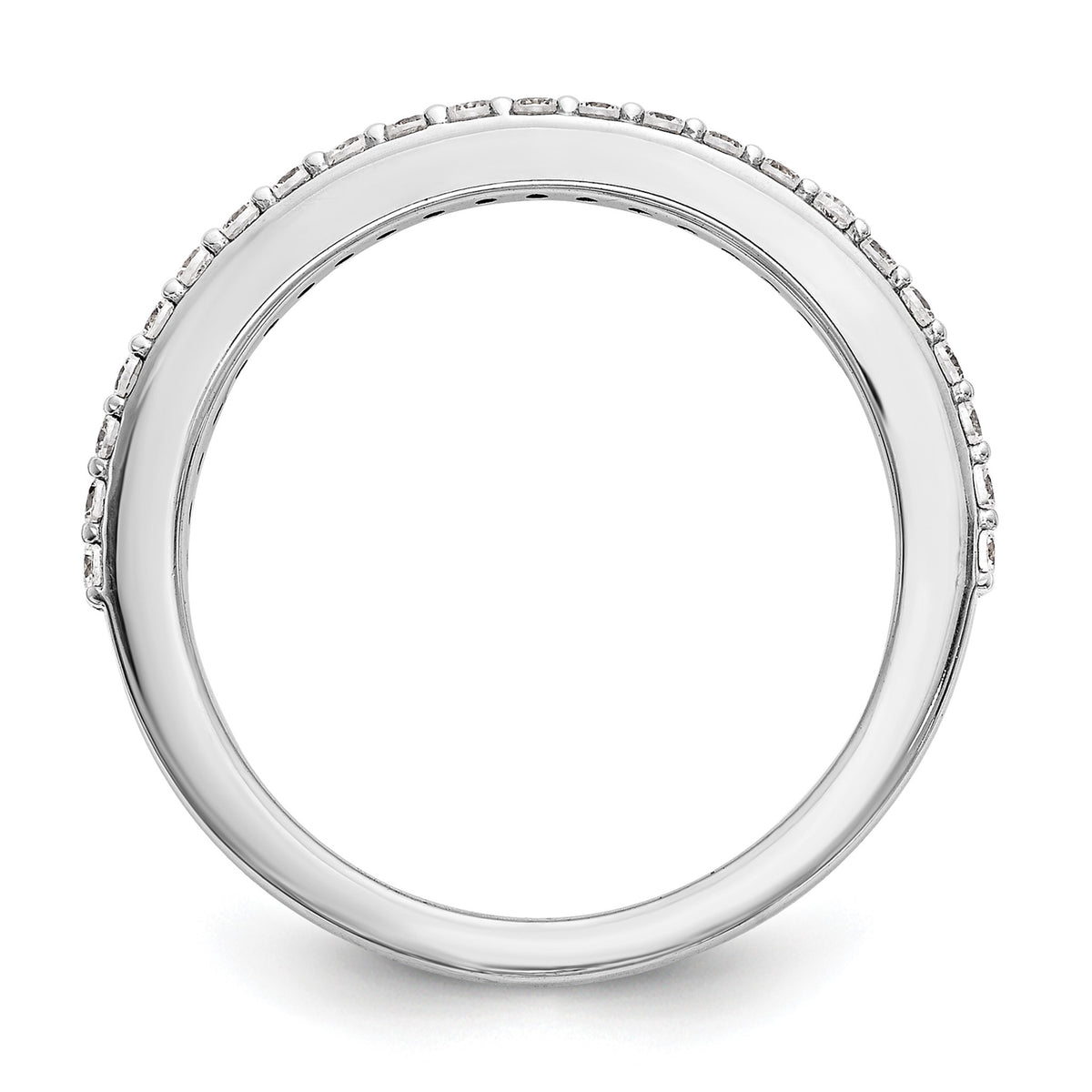 Lab-Grown Diamond Wedding Band in 14K White Gold, 2mm (1/4 ct. tw.), Size 7 - Sophia Jewelers