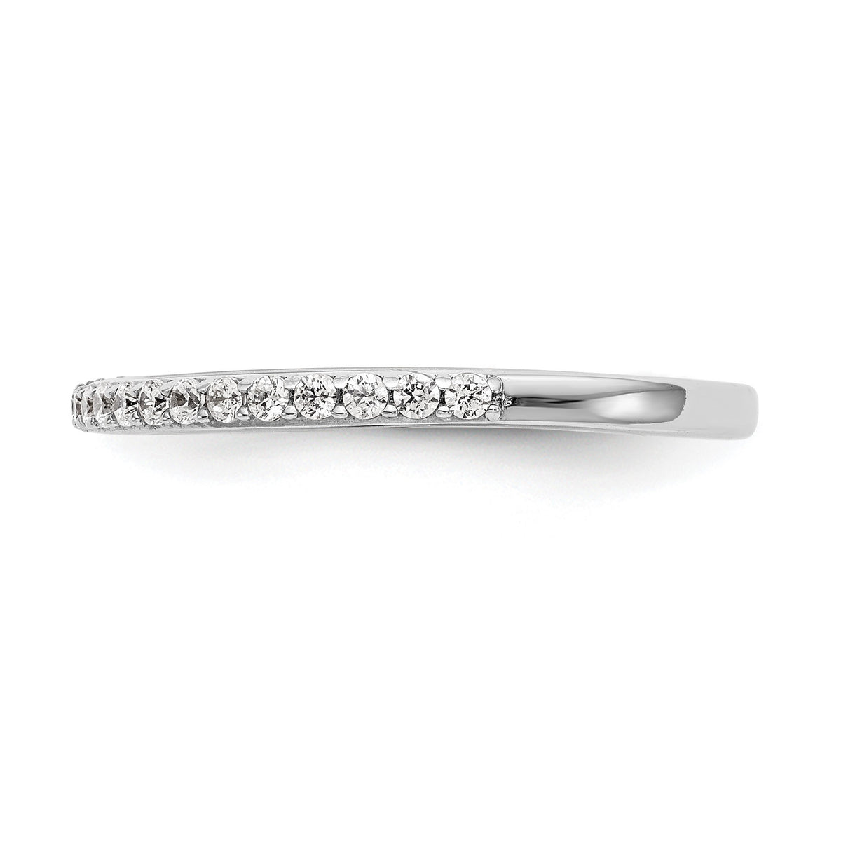 Lab-Grown Diamond Wedding Band in 14K White Gold, 2mm (1/4 ct. tw.), Size 7 - Sophia Jewelers