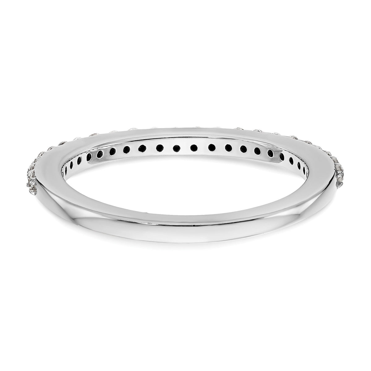 Lab-Grown Diamond Wedding Band in 14K White Gold, 2mm (1/4 ct. tw.), Size 7 - Sophia Jewelers