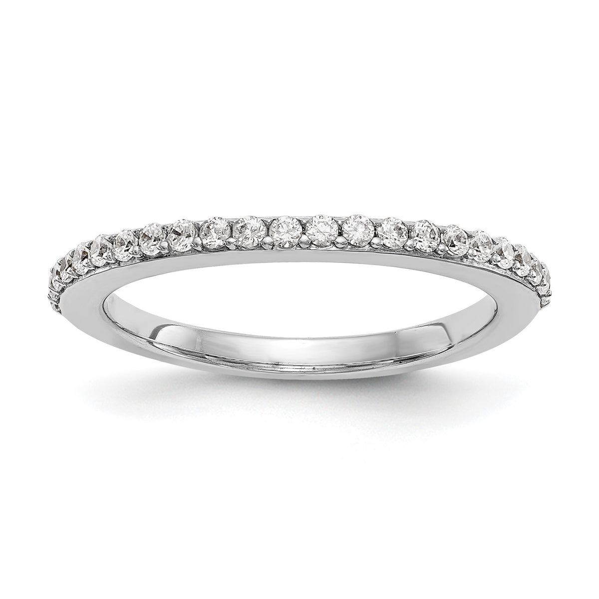 Lab-Grown Diamond Wedding Band in 14K White Gold, 2mm (1/4 ct. tw.), Size 7 - Sophia Jewelers Main image
