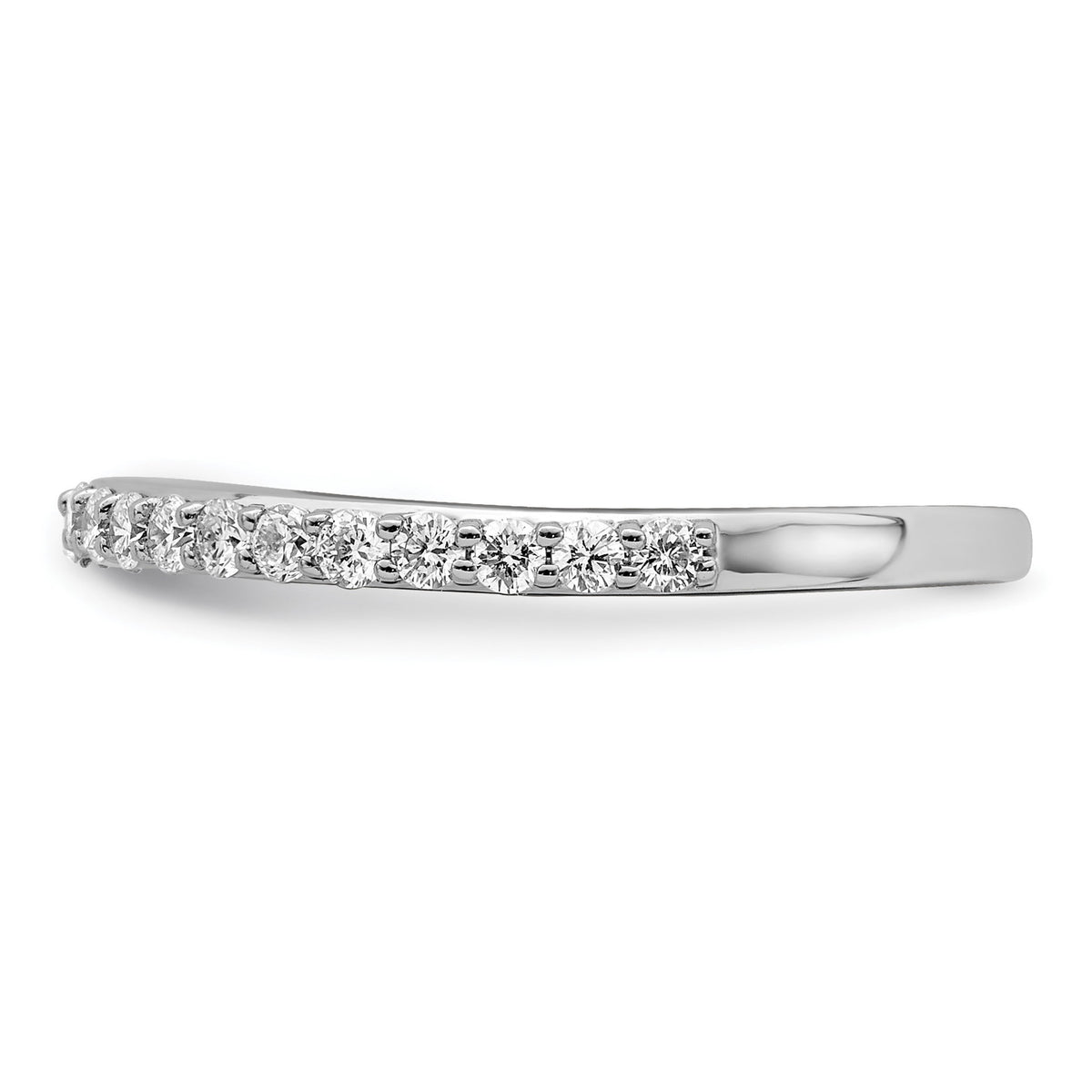 Lab-Grown Diamond Wedding Band in 14K White Gold, 2mm (3/8 ct. tw.), Size 7 - Sophia Jewelers