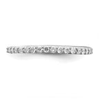 Lab-Grown Diamond Wedding Band in 14K White Gold, 2mm (3/8 ct. tw.), Size 7 - Sophia Jewelers