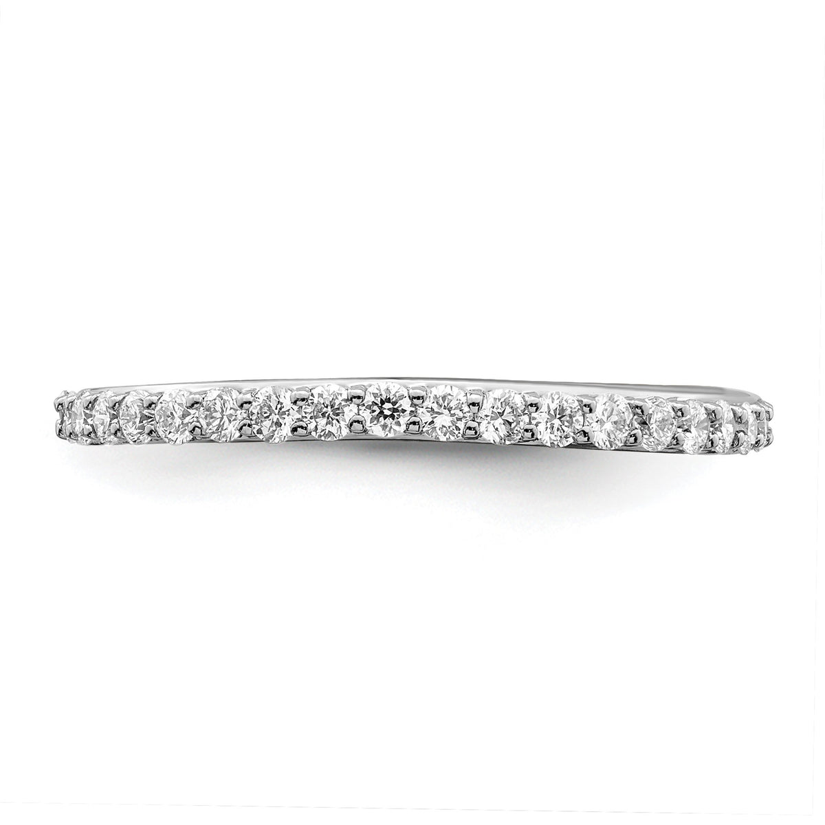 Lab-Grown Diamond Wedding Band in 14K White Gold, 2mm (3/8 ct. tw.), Size 7 - Sophia Jewelers