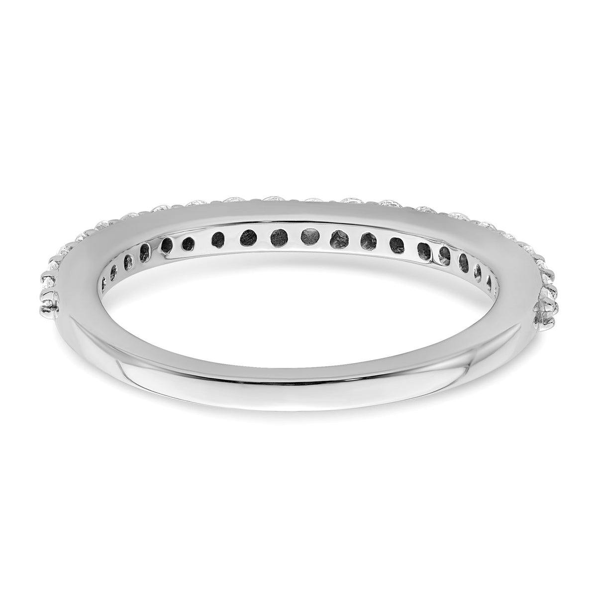 Lab-Grown Diamond Wedding Band in 14K White Gold, 2mm (3/8 ct. tw.), Size 7 - Sophia Jewelers