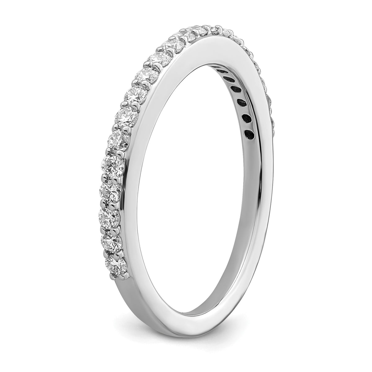 Lab-Grown Diamond Wedding Band in 14K White Gold, 2mm (3/8 ct. tw.), Size 7 - Sophia Jewelers