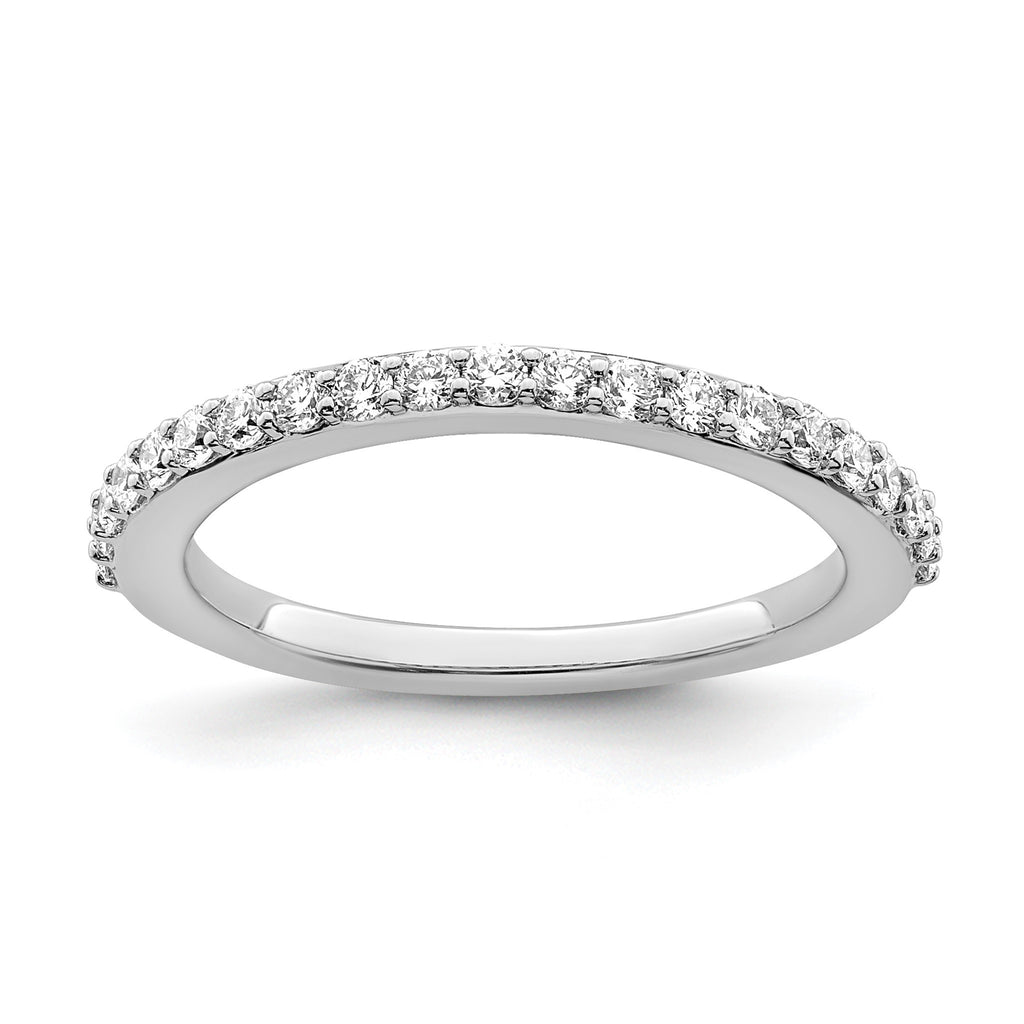 Lab-Grown Diamond Wedding Band in 14K White Gold, 2mm (3/8 ct. tw.), Size 7 - Sophia Jewelers