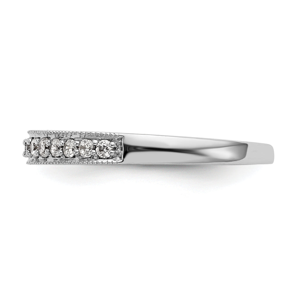14k White Gold 1/5 carat Lab Grown Diamond VS/SI+ G+ Complete Band