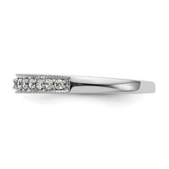 14k White Gold 1/5 carat Lab Grown Diamond VS/SI+ G+ Complete Band