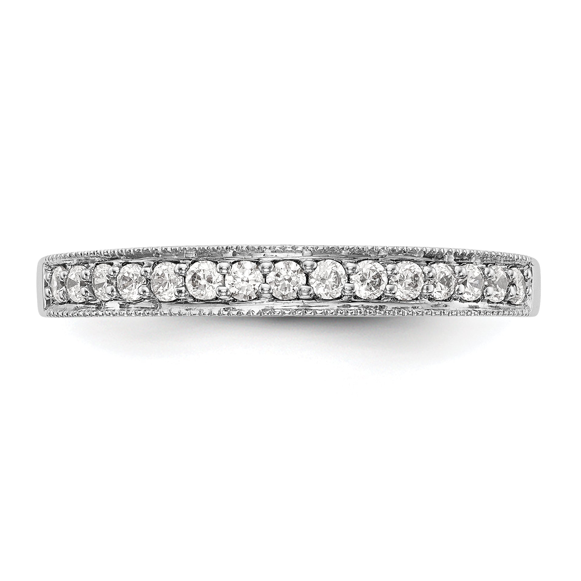 14k White Gold 1/5 carat Lab Grown Diamond VS/SI+ G+ Complete Band