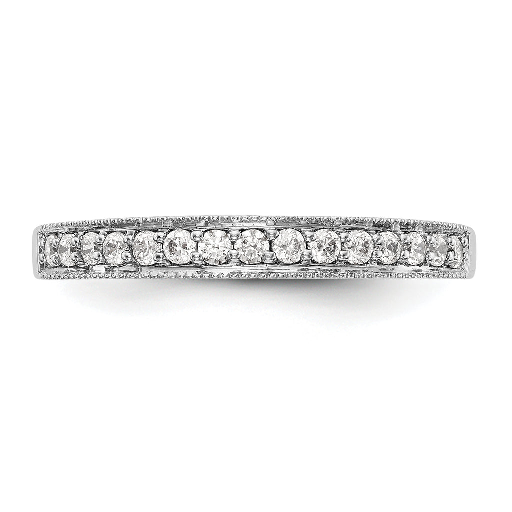 14k White Gold 1/5 carat Lab Grown Diamond VS/SI+ G+ Complete Band