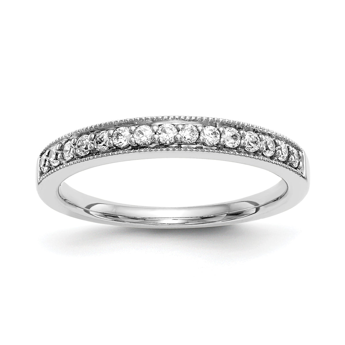 Lab-Grown Diamond Wedding Band in 14K White Gold, 2.9mm (1/4 ct. tw.), Size 7 - Sophia Jewelers Main image